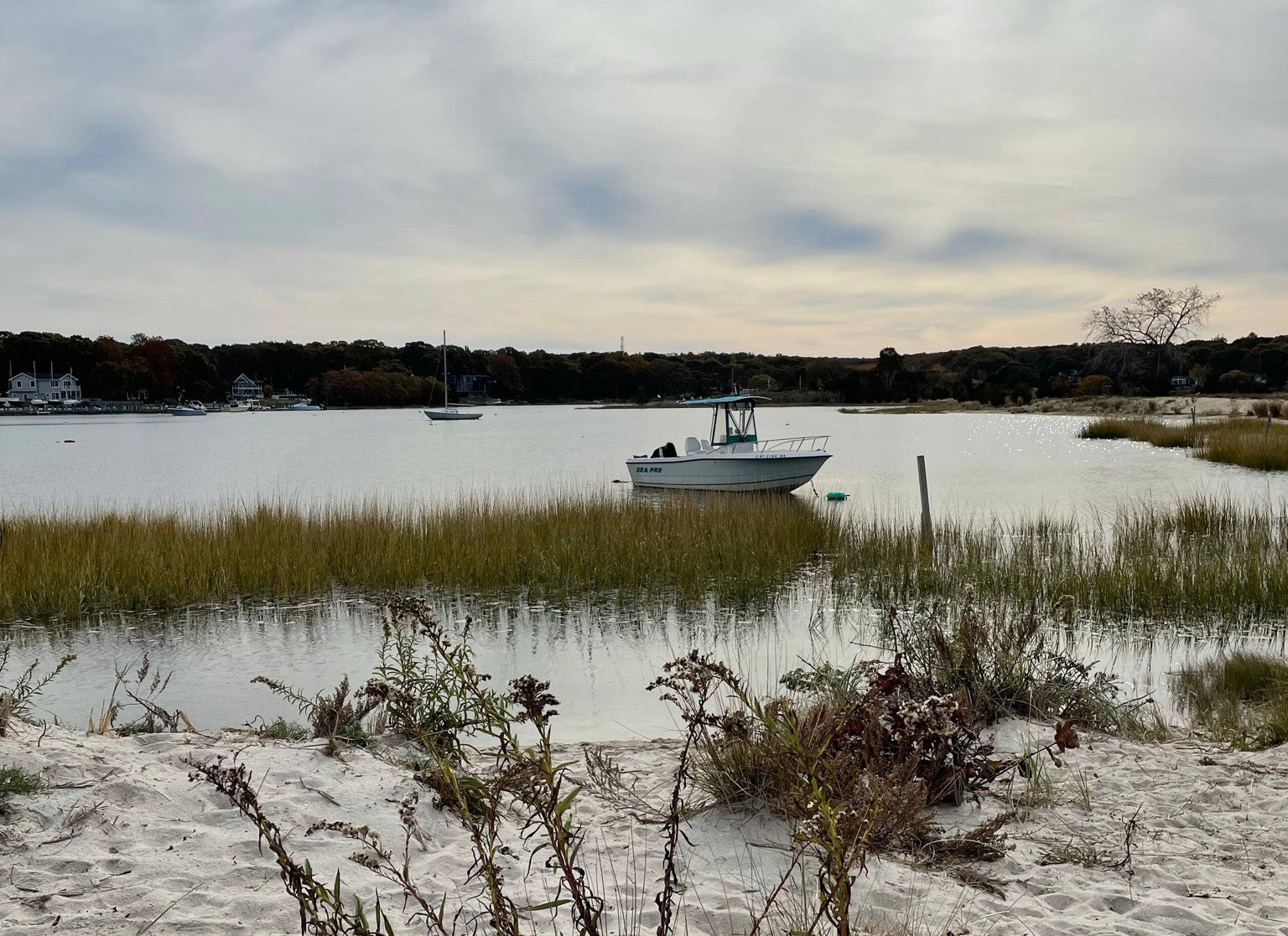 a boat and the sea